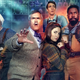 Bruce Campbell, flanked by fellow toy-store employees, holds up a hand as offscreen aliens attack in a promo photo for horror comedy Black Friday.